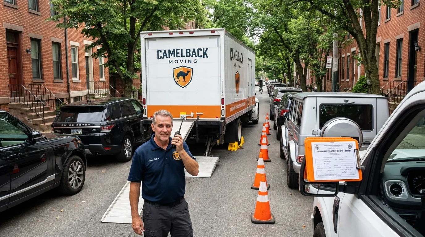 City street loading permit setup in Richmond Hill, NY